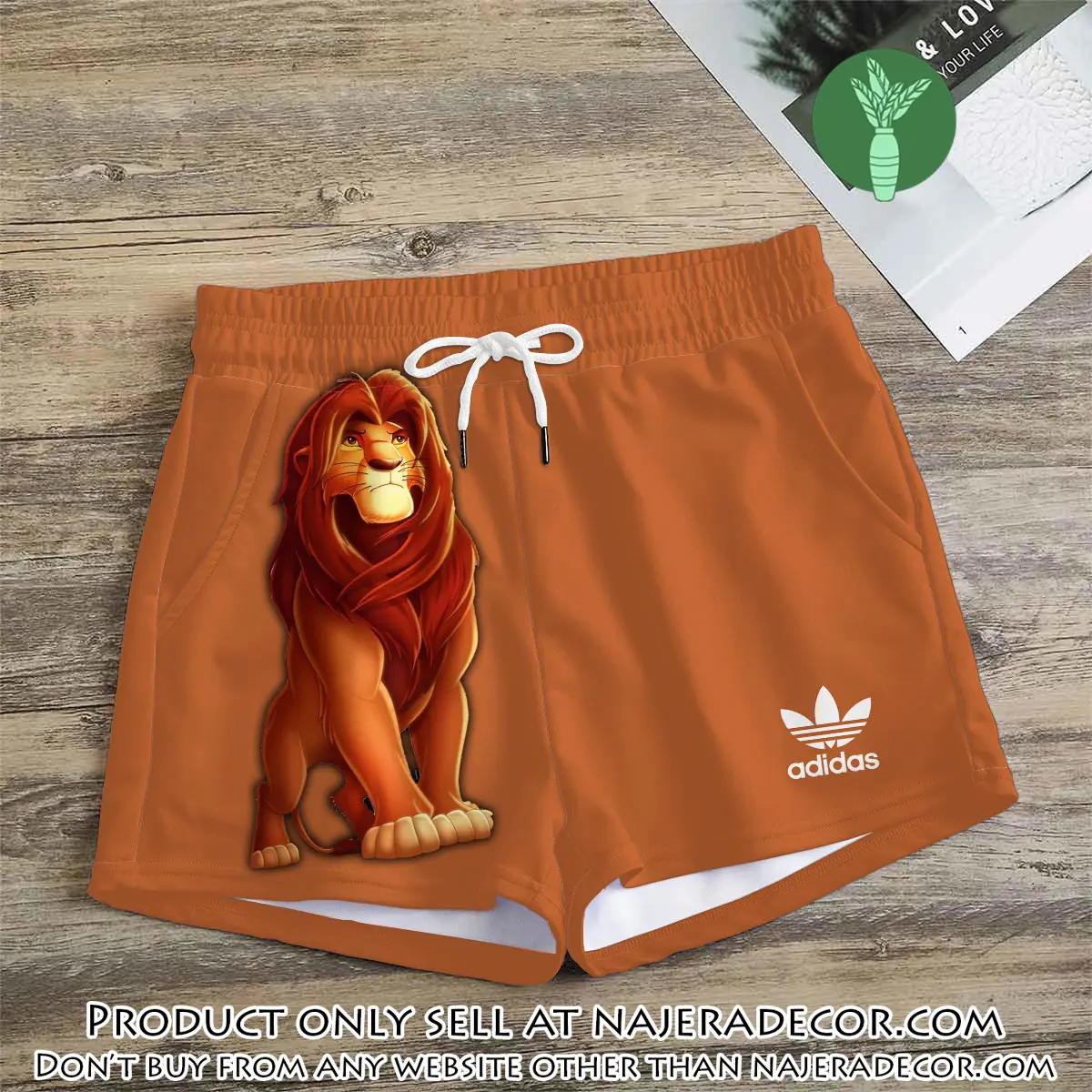 Premium lion king in adidas women shorts lady beach shorts wms1081 njr3820172